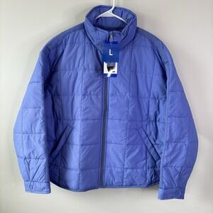 Roxy Women's Quilted Jacket Boxy Blue Size L Large NWT